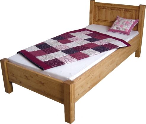 Dřevěná postel Laura jednolůžková 01612, 3102 buk