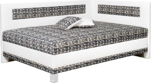 Čalouněná jednolůžková postel Liz 100x200 cm, levý roh - otevírání zprava, Star, nožky chrom
