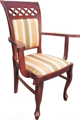 Jídelní židle s područkami 113 wenge, Sierra MS10 bílá