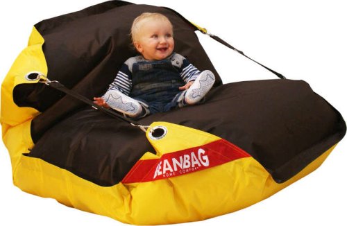 Sedací pytel BeanBag duo-brown-yellow