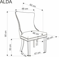 Béžové jídelní křeslo ALDA