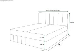 Boxspringová postel BAHAMA Monolith-72 140x200 cm