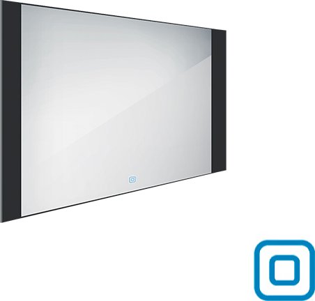 Černé LED zrcadlo ZPC 41004V-90 100x60 cm