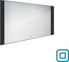 Černé LED zrcadlo ZPC 41006V-90 120x65 cm