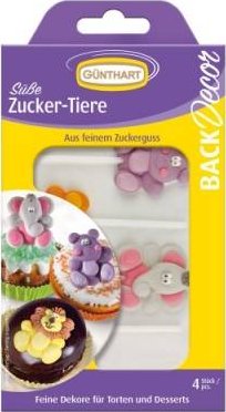 Cukrová dekorace na dort zvířátka na špejli - Gunthart