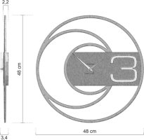 Designové hodiny 10-138-2 CalleaDesign 48cm