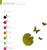 Designové hodiny Diamantini a Domeniconi Butterfly green 40cm