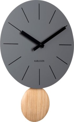 Designové kyvadlové hodiny 5967GY Karlsson 41cm