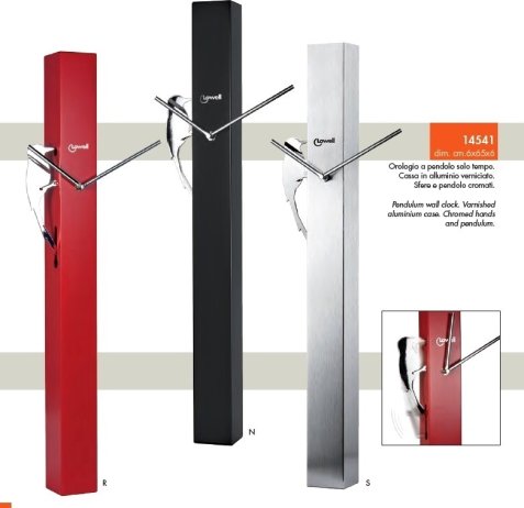 Designové kyvadlové nástěnné hodiny 14541S Lowell 65cm