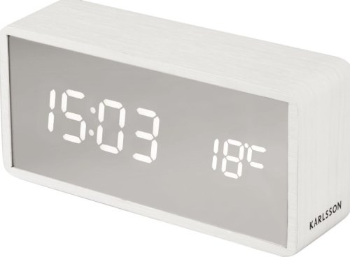 Designové LED hodiny - budík 5879WH Karlsson 15cm