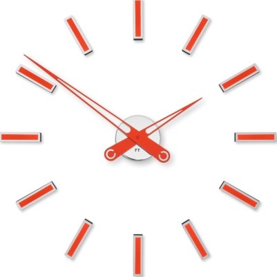 Designové nalepovací hodiny Future Time FT9600RD Modular red 60cm