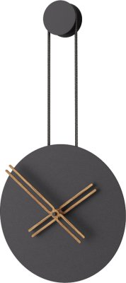 Designové nástěnné hodiny INF3011 Infinity black/walnut 65cm