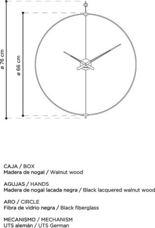 Designové nástěnné hodiny Nomon Barcelona Small 76cm