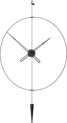 Designové nástěnné hodiny PP802 Pendulum Plus black-black 80cm