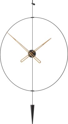 Designové nástěnné hodiny PP807 Pendulum Plus black-walnut 80cm