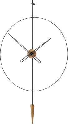 Designové nástěnné hodiny PP821 Pendulum Plus walnut-black-black 80cm