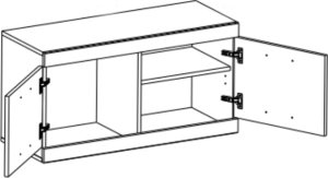 Dvoudveřová komoda Oskar 2D/90
