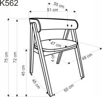 Jídelní křeslo K562 ořech