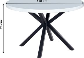 Jídelní stůl Doretas bílá matná/černá