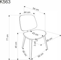 Jídelní židle K563 ořech