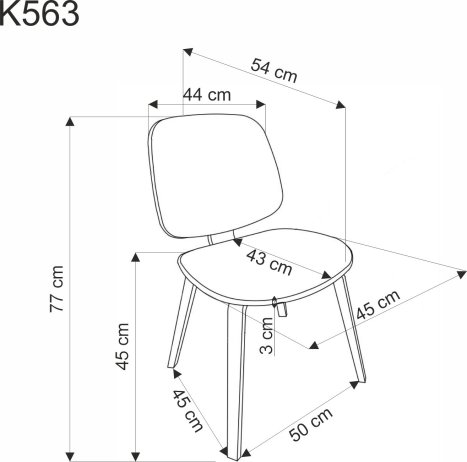 Jídelní židle K563 ořech