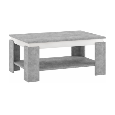 Konferenční stolek Planius beton/bílá