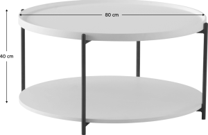 Konferenční stolek Sipala bílá/černá