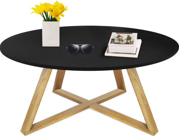 Konferenční stolek Loodwood černá/přírodní