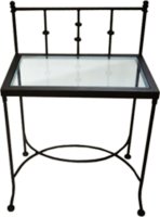 Kovový noční stolek se sklem AMALFI 0472B