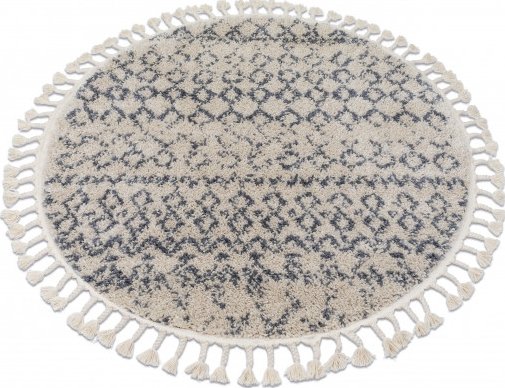 Kusový koberec Berber Agadir G0522 cream and grey kruh