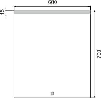 LED zrcadlo 8002V, 600x700