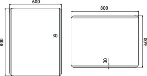 LED zrcadlo ZP17002 60x80 cm