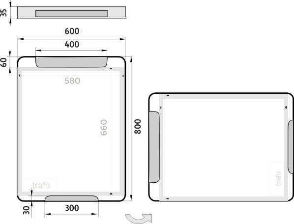 LED zrcadlo ZP22002 60x80 cm