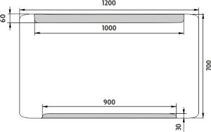 LED zrcadlo ZP22006 120x70 cm