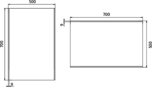 LED zrcadlo ZP9001 50x70 cm