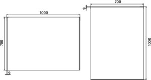 LED zrcadlo ZP9004 100x70 cm