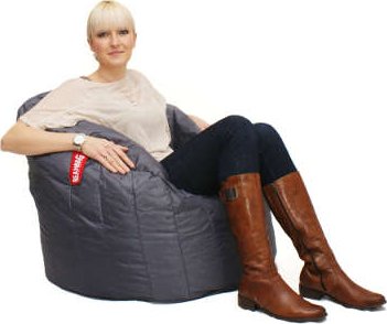 Tmavě šedý sedací vak BeanBag Lumin Chair