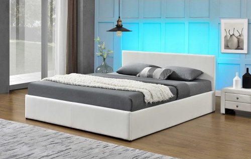 Bílá manželská postel JADA NEW 160x200 cm