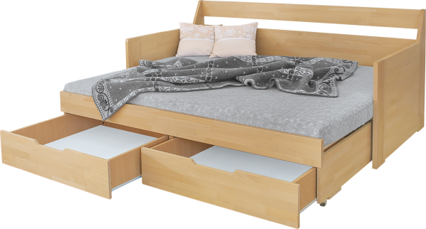 Masivní rozkládací postel Otela, s roštem a matrací