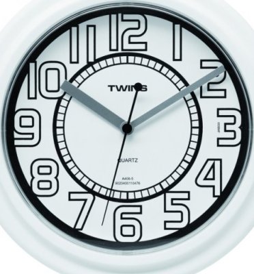 Nástěnné hodiny Twins 406 white 23cm