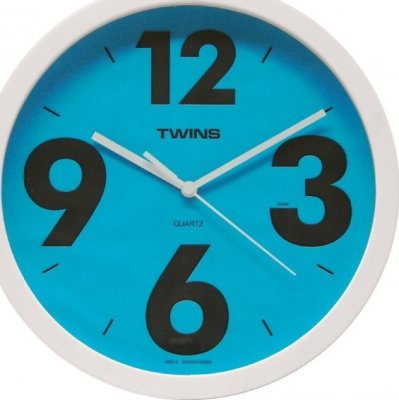Nástěnné hodiny Twins 903 blue 26cm