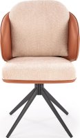 Otočná židle K554 hnědá/béžová