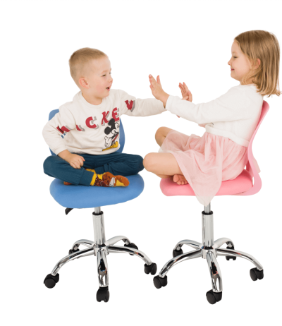 Dětská židle Valisa modrá/chrom