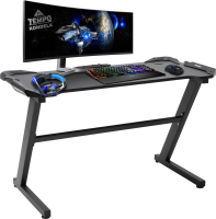 PC stůl / herní stůl, černá, Jadis