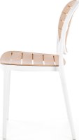 Plastová stohovatelná židle K529 bílá/přírodní
