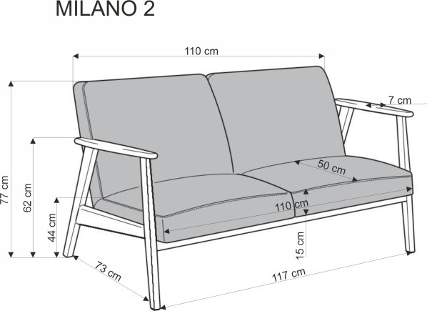 Béžová pohovka MILANO 2S