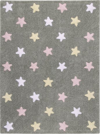 Pratelný koberec Tricolor Stars Grey-Pink