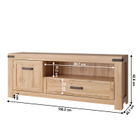 RTV stolek Mountart 1D1S/160