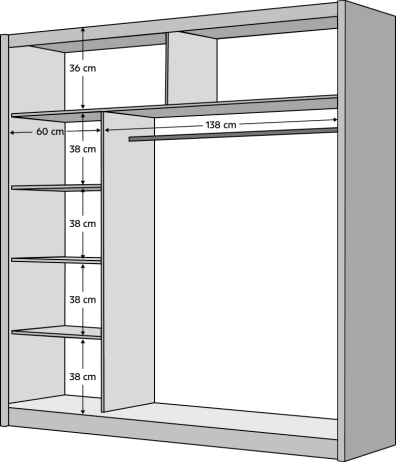 Skříň s posuvnými dveřmi Armoire 203 bílá