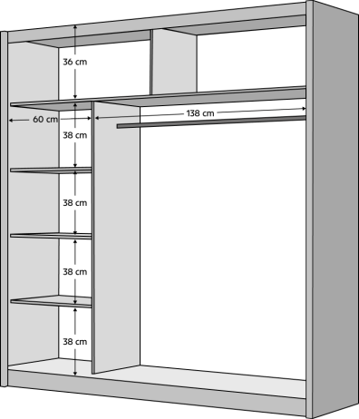 Bílá skříň s posuvnými dveřmi Derlana 203